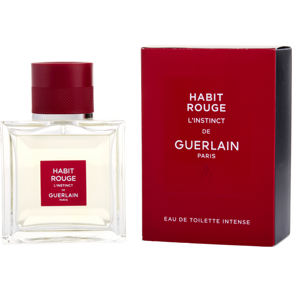 Habit Rouge L'Instinct by Guerlain, Eau De Toilette Intense Spray 1.7 oz