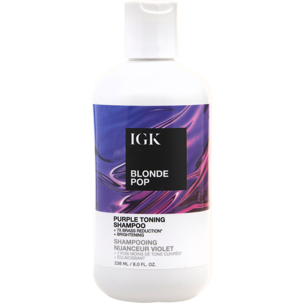 Igk by Igk, Blonde Pop Purple Toning Shampoo 8 oz