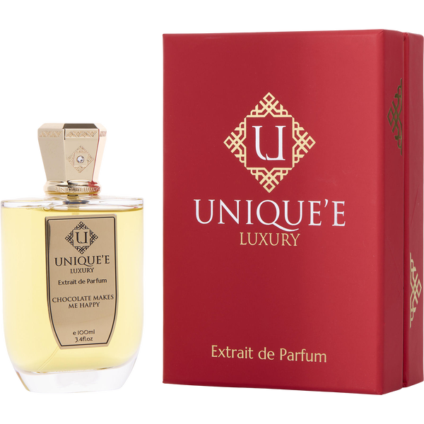 Unique'E Luxury Chocolate Makes Me Happy by Unique'E Luxury, Extrait De Parfum Spray 3.4 oz