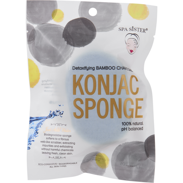 Spa Accessories Konjac Sponge Detoxifying Bamboo Charcoal