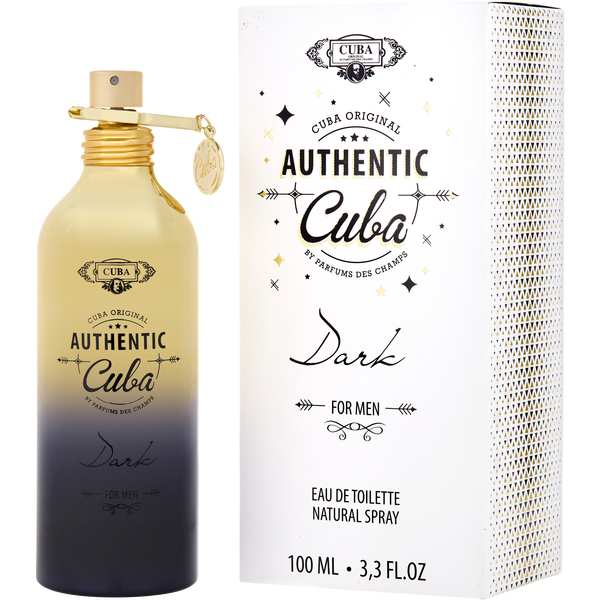 Cuba Authentic Dark by Cuba, Eau De Toilette Spray 3.3 oz