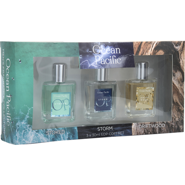 Ocean Pacific Variety by Ocean Pacific, 3 Piece Variety Set Includes Stoked & Driftwood & Storm And All Are Eau De Parfum Spray 1 oz