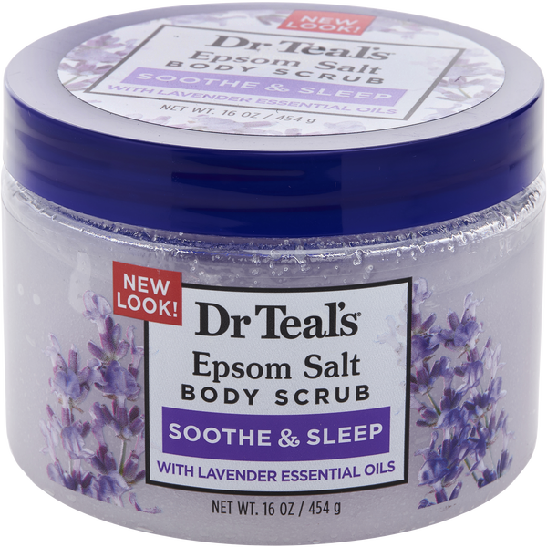 Dr. Teal's Epsom Salt Body Scrub - Exfoliate & Renew With Lavender --454g/16oz