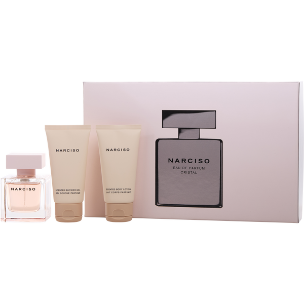 Narciso Rodriguez Narciso Cristal by Narciso Rodriguez, Eau De Parfum Spray 1.7 oz & Body Lotion 1.7 oz & Shower Gel 1.7 oz (Christmas 2023 Edition)