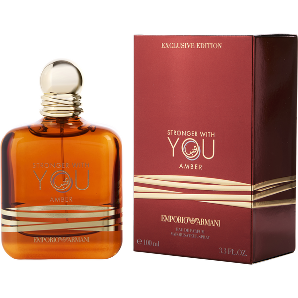 Emporio Armani Stronger With You Amber by Giorgio Armani, Eau De Parfum Spray 3.3 oz, image 1 of 2
