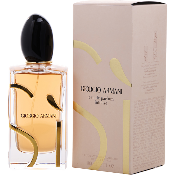 Armani Si Intense by Giorgio Armani, Eau De Parfum Refillable Spray 3.4 oz