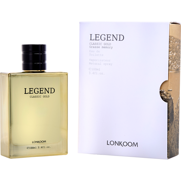 Lonkoom Legend Classic Gold Eau De Toilette Spray 3.4 oz