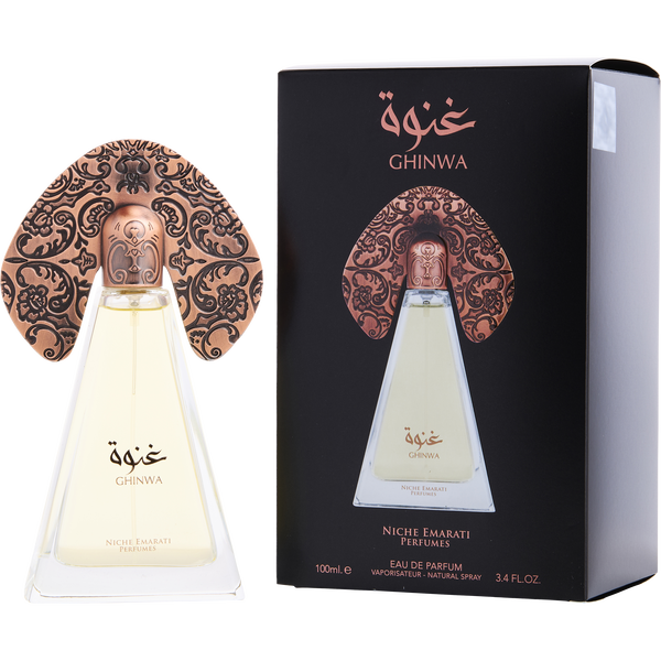 Niche Emarati Ghinwa by Lattafa, Eau De Parfum Spray 3.4 oz