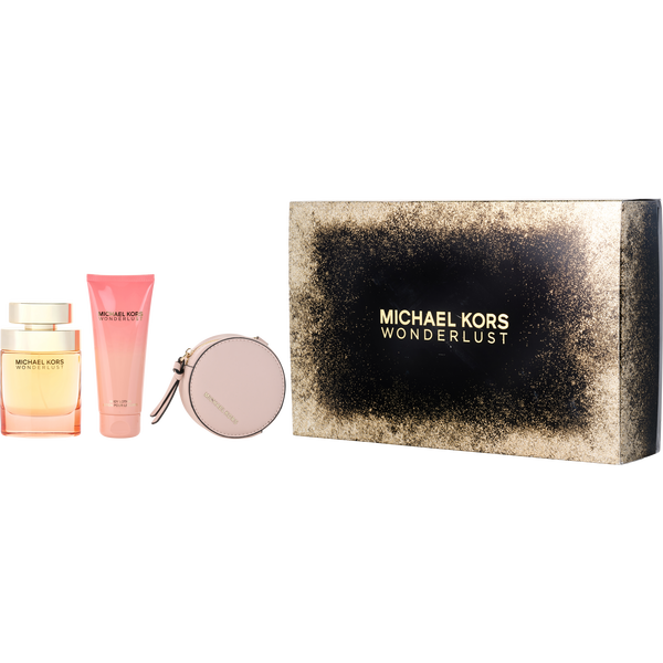 Michael Kors Wonderlust by Michael Kors, Eau De Parfum Spray 3.4 oz & Body Lotion 3.4 oz & Round Purse, image 1 of 2