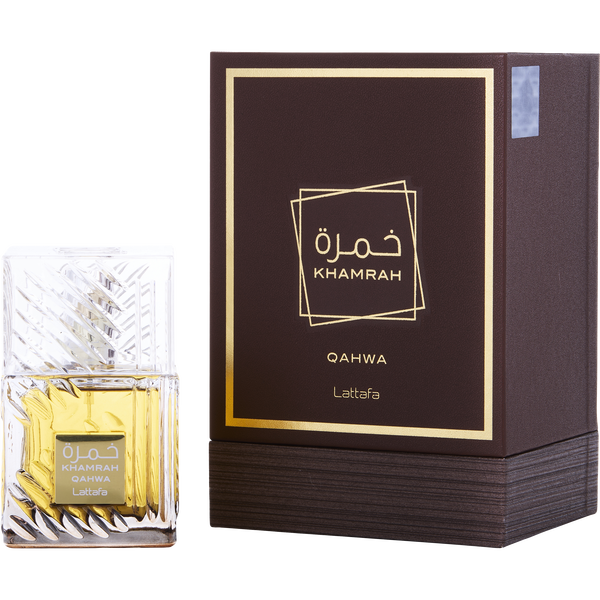 Lattafa Khamrah Qahwa by Lattafa, Eau De Parfum Spray 3.4 oz