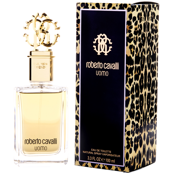 Roberto Cavalli Uomo Eau De Toilette Spray 3.4 oz (New Packaging)