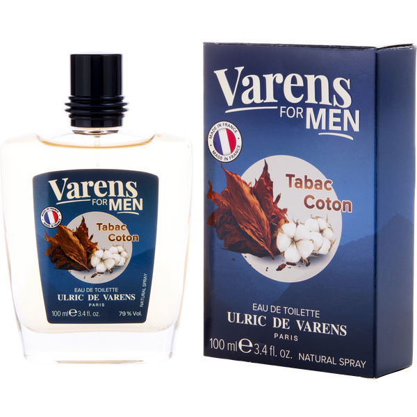 Varens For Men Tabac Coton by Ulric De Varens, Eau De Toilette Spray 3.4 oz