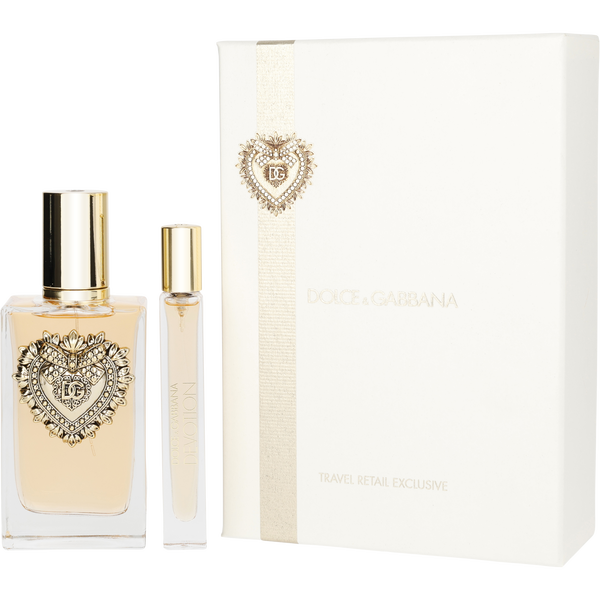 Dolce & Gabbana Devotion Eau De Parfum Spray 3.3 oz & Eau De Parfum Spray 0.34 oz Mini