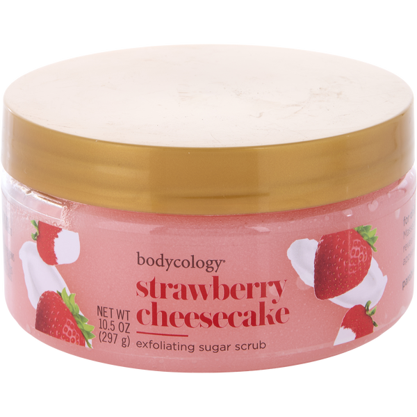 Bodycology Strawberry Cheesecake by Bodycology, Exfoliating Sugar Scrub 10.5 oz