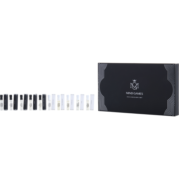 Mind Games Variety by Mind Games, Soulmate Collection With En Prises & French Defense & Gambit & Lionara & Queening & Ruy Lopez & Sans Voir & Sissa & The Forward & Vieri And All Are Extrait De Parfum Spray Vials