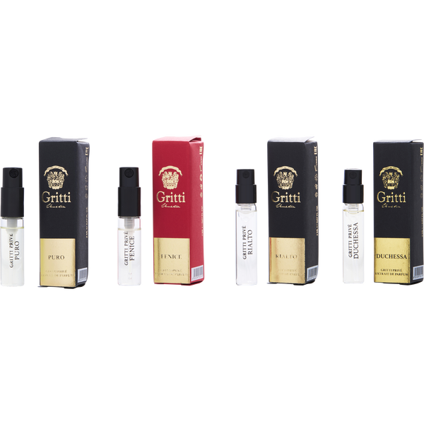 Gritti Variety Prive 2 Set With Duchessa & Fenice & Puro & Rialto And All Are Extrait De Parfum Spray Vials