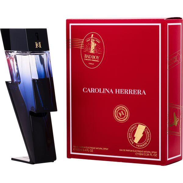 Ch Bad Boy Cobalt by Carolina Herrera, Eau De Parfum Electrique Spray 3.4 oz & Eau De Parfum Spray 0.34 oz Mini, image 1 of 2