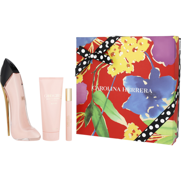 Ch Good Girl Blush by Carolina Herrera, Eau De Parfum Spray 2.7 oz & Body Lotion 3.4 oz & Eau De Parfum Spray 0.34 oz Mini, image 1 of 2