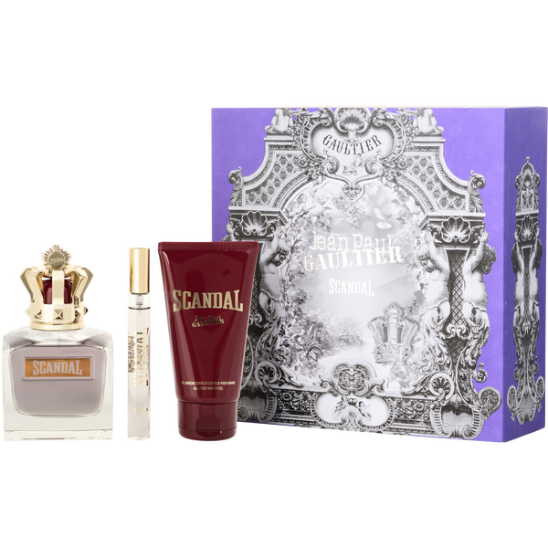 Jean Paul Gaultier Scandal Pour Homme by Jean Paul Gaultier, Eau De Toilette Spray 3.4 oz & Shower Gel 2.5 oz & Eau De Toilette Spray 0.33 oz Mini, image 1 of 2