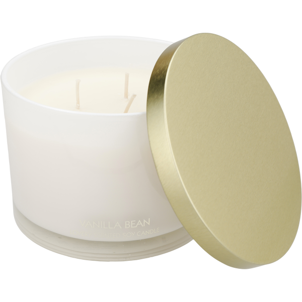 Lovery Vanilla Bean by Lovery, 3 Wick Scented Soy Candle 13 oz