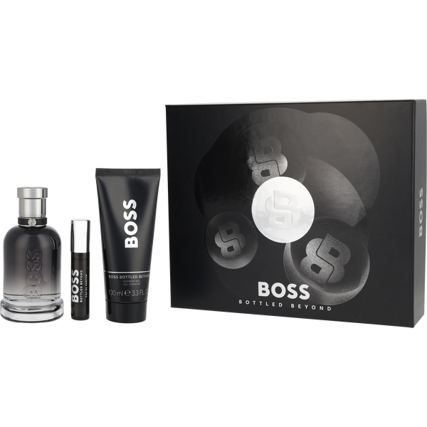 Boss Bottled Beyond by Hugo Boss, Eau De Parfum Spray 3.3 oz & Shower Gel 3.4 oz & Eau De Parfum Spray 0.33 oz Mini, image 1 of 2