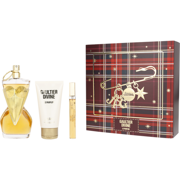 Jean Paul Gaultier Divine Le Parfum by Jean Paul Gaultier, Eau De Parfum Intense Refillable Spray 3.4 oz & Body Lotion 2.5 oz & Eau De Parfum Intense Spray 0.34 oz Mini, image 1 of 2