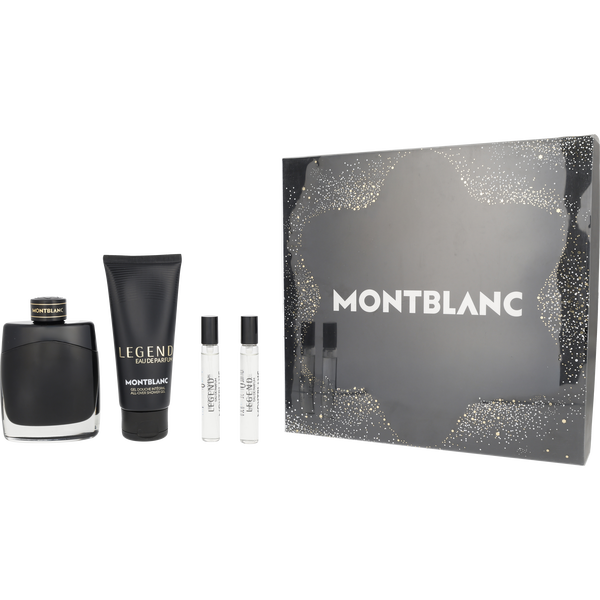 Mont Blanc Legend by Mont Blanc, Eau De Parfum Spray 3.3 oz & Shower Gel 3.3 oz & Eau De Parfum Spray 0.25 oz Mini X 2, image 1 of 2