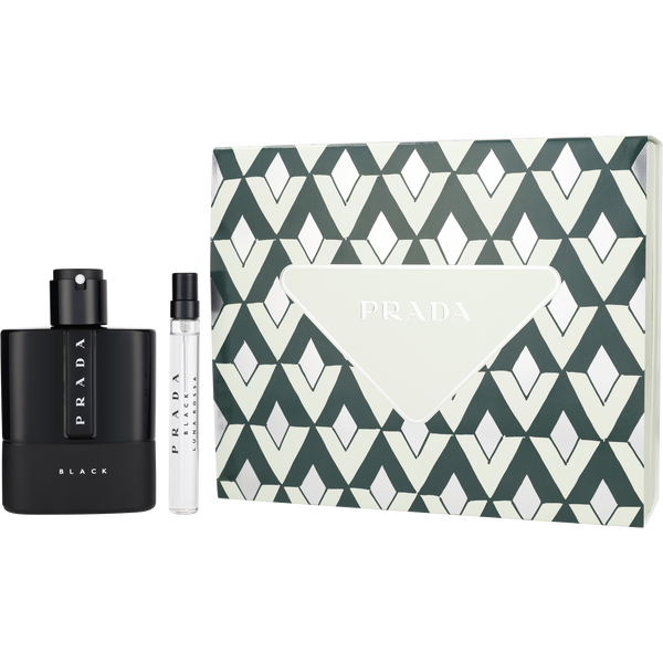 Prada Luna Rossa Black by Prada, Eau De Parfum Spray 3.4 oz & Eau De Parfum Spray 0.33 oz Mini, image 1 of 2