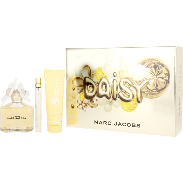 Marc Jacobs Daisy by Marc Jacobs, Eau De Toilette Spray 3.4 oz & Body Lotion 2.5 oz & Eau De Toilette Spray 0.33 oz Mini, image 1 of 2