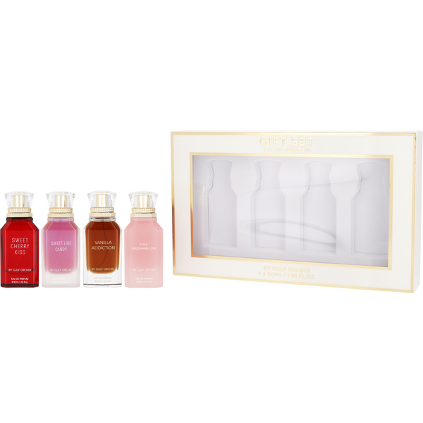 Gulf Orchid Variety by Gulf Orchid, Sweet Edition With Pink Marshmallow & Sweet Like Candy & Sweet Cherry Kiss & Vanilla Addiction And All Are Eau De Parfum Spray 1 oz, image 1 of 2