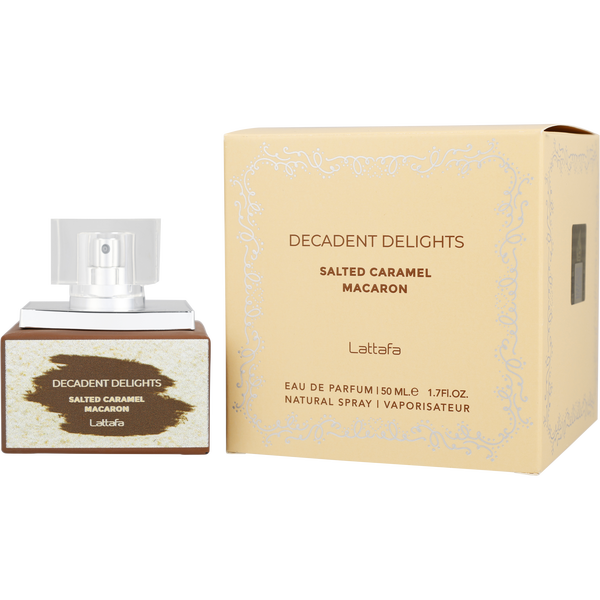 Lattafa Decadent Delights Salted Caramel Macaron by Lattafa, Eau De Parfum Spray 1.7 oz, image 1 of 2