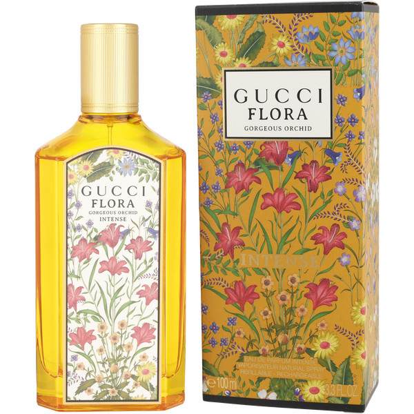 Gucci Flora Gorgeous Orchid Intense by Gucci, Eau De Parfum Refillable Spray 3.3 oz