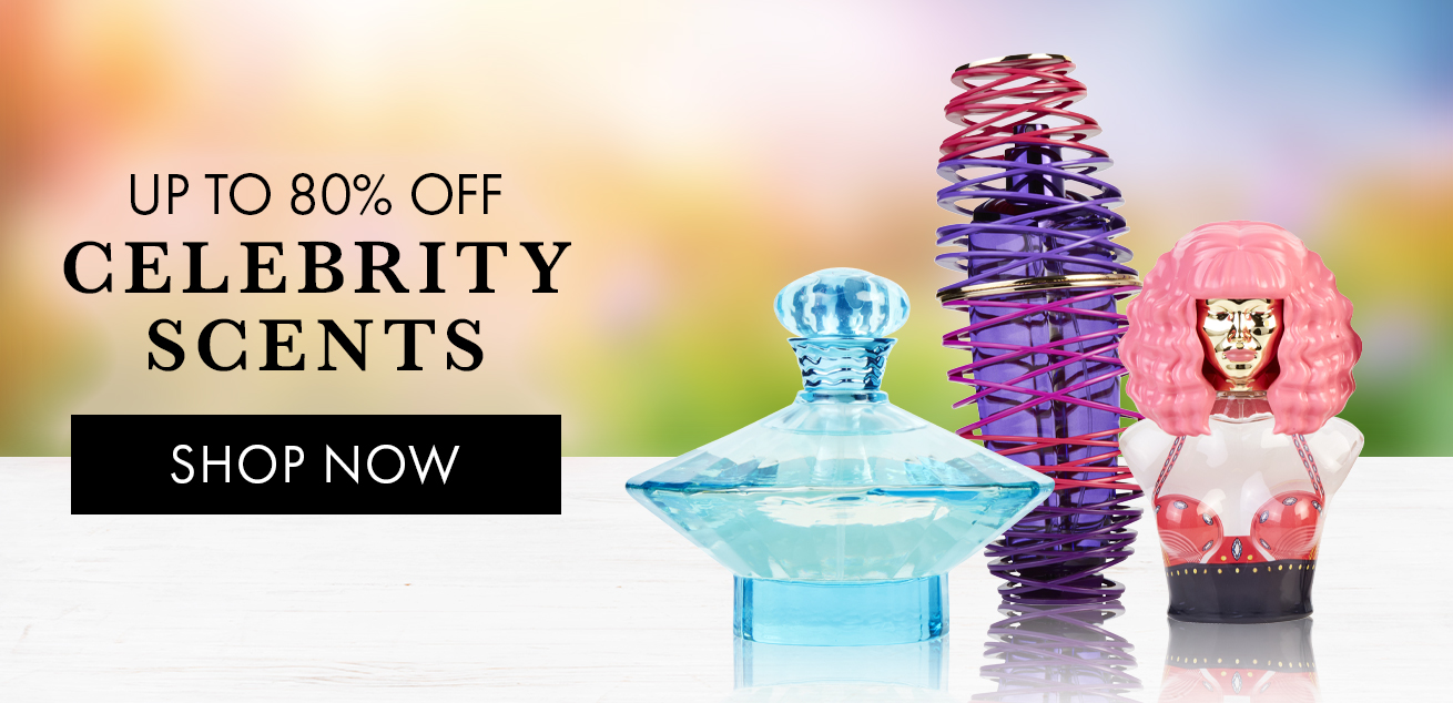 up to 80% off celebrity scents, shop now