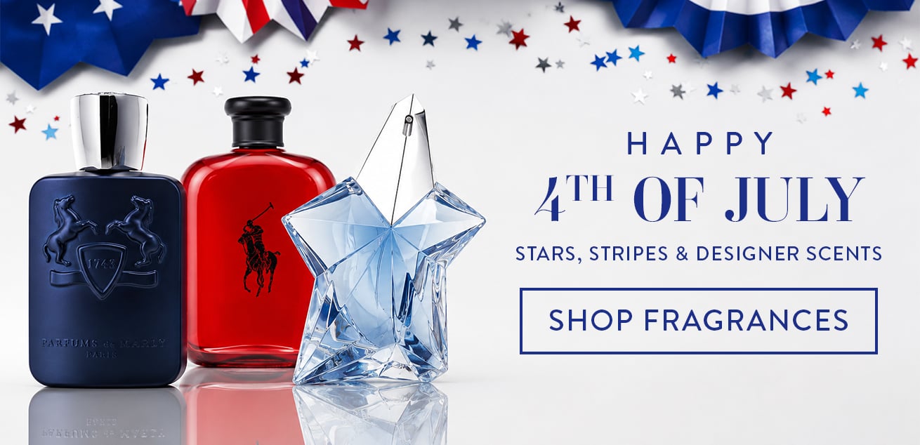 Happy 4th of July, stars, stripes & designer scents, shop fragrances