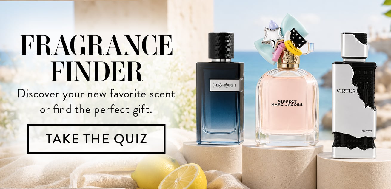 Fragrance finder, discover your new favorite scent or find the perfect gift, take the quiz