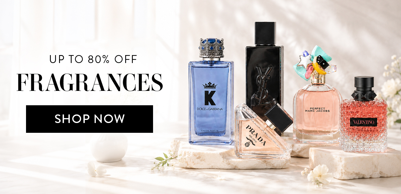 up to 80% off fragrances, shop now