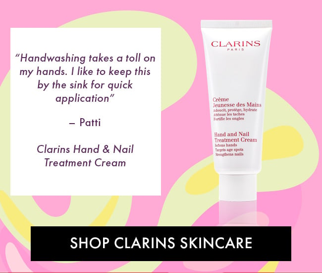 Handwashing Takes a Toll on My Hands. I Like to Keep This by the Sink for Quick Application - Patti. Clarin Hand & Nail Treatment Cream. Shop Clarins Skincare