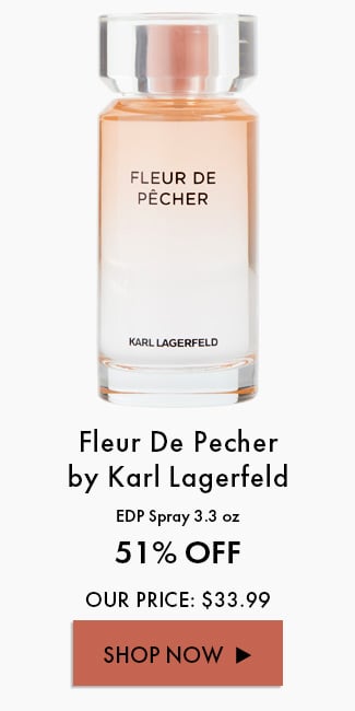 Fleur De Pecher By Karl Lagerfeld. EDP Spray 3.3 Oz. 51% Off. Our Price: $33.99. Shop Now