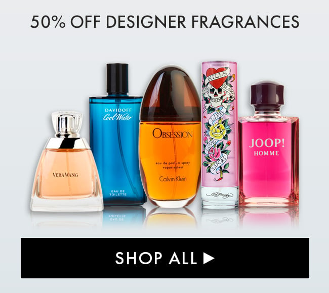 50% Off Designer Fragrances. Shop All