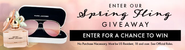 Enter our Spring Fling Giveaway. Enter for a chance to win. No purchase necessary. Must be US Resident, 18 and over. See Official Rules