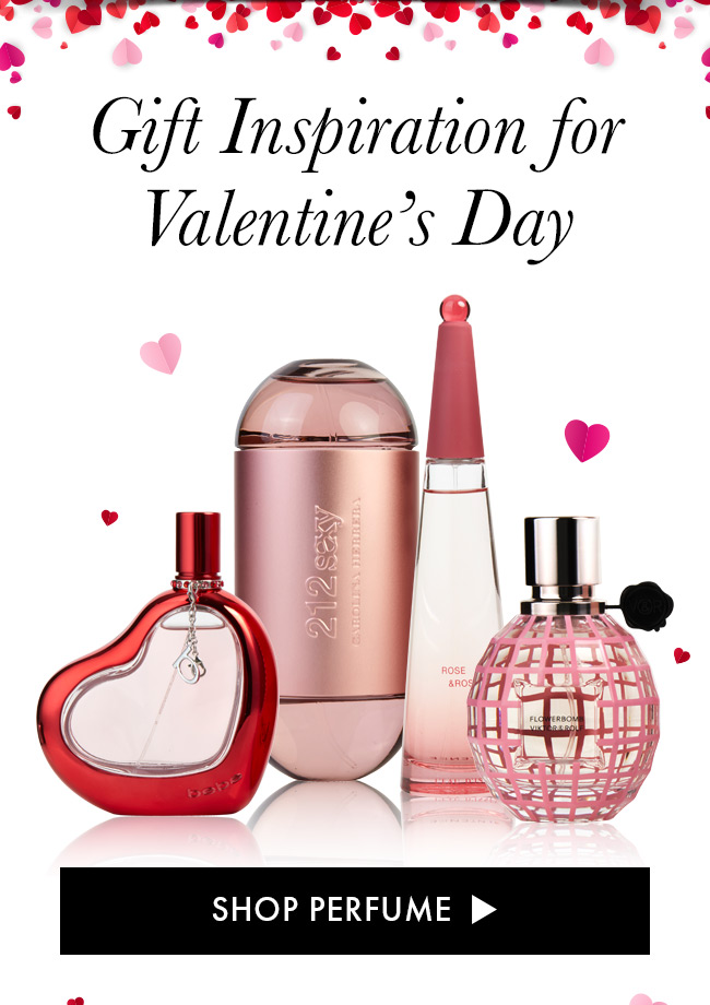 Gift Inspiration For Valentine's Day. Shop Perfume