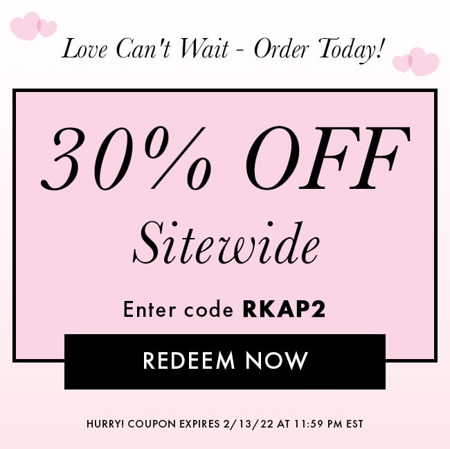 Love Can't Wait - Order Today! 30% Off Sitewide. Enter code RKAP2. Redeem Now. Hurry! Coupon expires 2/10/22 at 11:59 PM EST