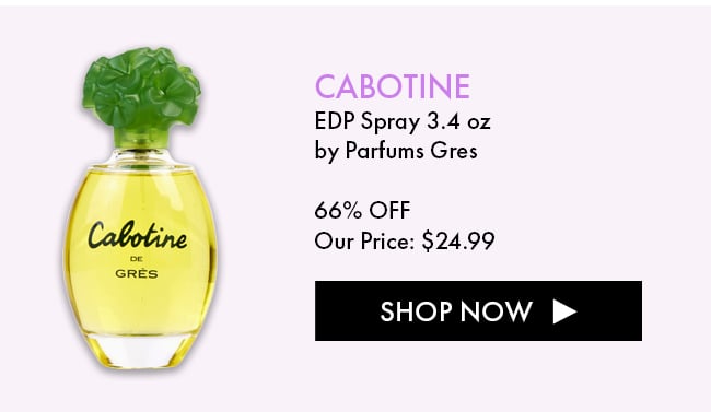 Cabotine EDP Spray 3.4oz by Parfums Gres. 66% Off. Our Price $24.99. Shop Now