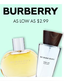 Burberry as low as $2.99