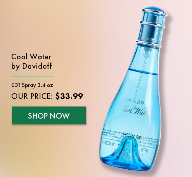 Cool Water By Davidoff. EDT Spray 3.4 oz. Our Price: $33.99. Shop Now