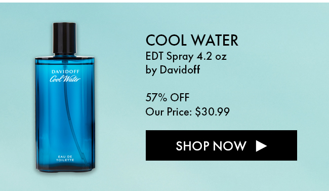 Cool Water EDT Spray 4.2oz by Davidoff. 57% OFF. Our Price: $30.99. Shop Now