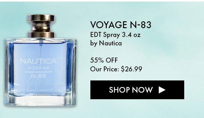 Voyage N-83 EDT Spray 3.4oz by Nautica. 55% OFF. Our Price: $26.99. Shop Now