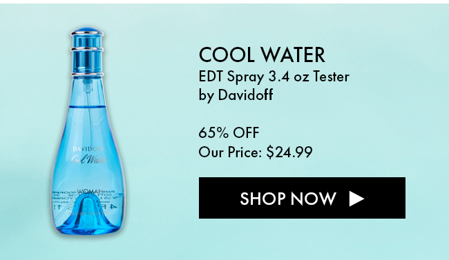 Cool Water EDT Spray 3.4oz Tester by Davidoff. 65% OFF. Our Price: $24.99. Shop Now