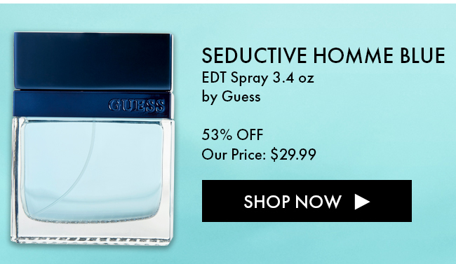 Seductive Homme Blue EDT Spray 3.4oz by Guess. 53% OFF. Our Price: $29.99. Shop Now