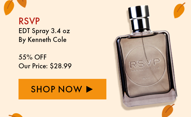 RSVP EDT Spray 3.4oz by Kenneth Cole. 55% Off. Our Price: $28.99. Shop Now